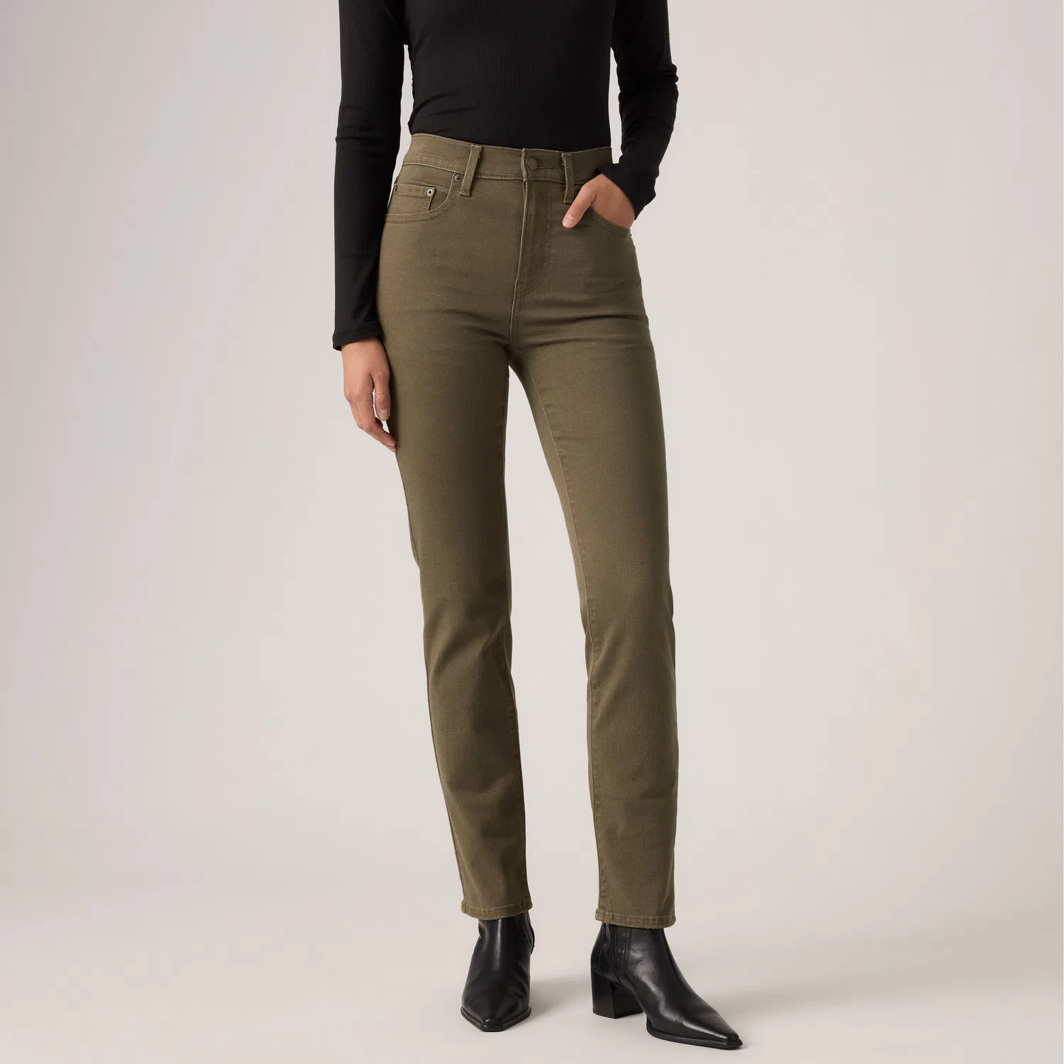 Женские джинсы прямого кроя с высокой посадкой 724 Levi's, Brown — фото 2