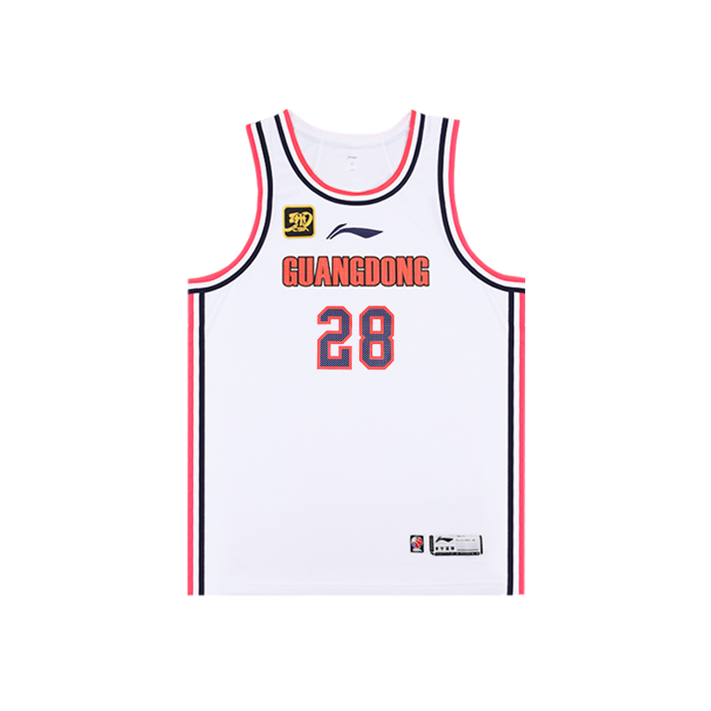 

LINING Баскетбольная майка CBA Collection сезона 24-25, команда Guangdong, Wang Shaojie, размер 28, мужская стандартная, белая