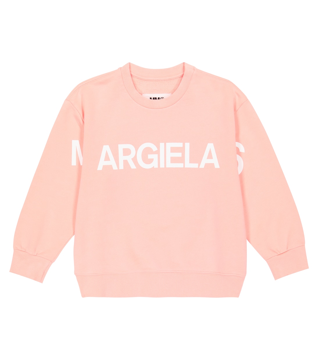 

Толстовка из хлопкового джерси с логотипом MM6 Maison Margiela Kids, Peach Pink