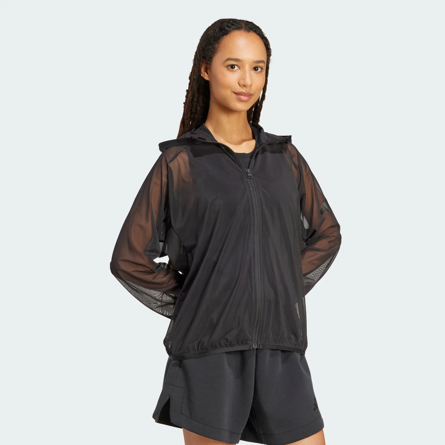 Женская толстовка на молнии All Szn Soft Luxe Mesh от Adidas — фото 3