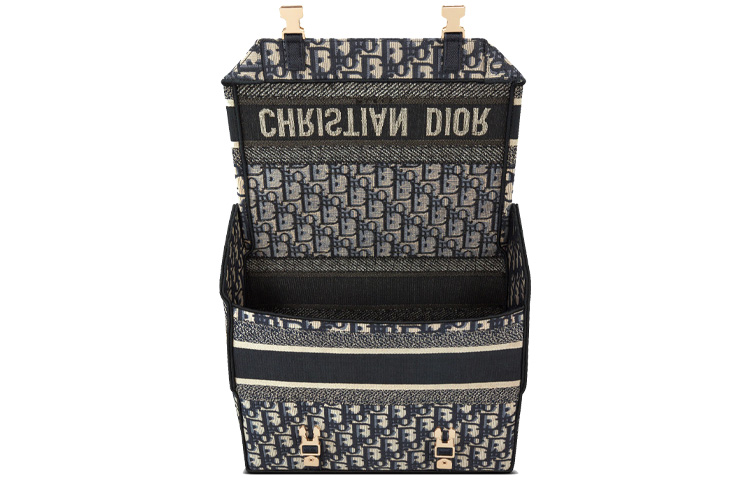 DIOR Сумка через плечо из ткани Camp среднего размера, женская, синяя — фото 4