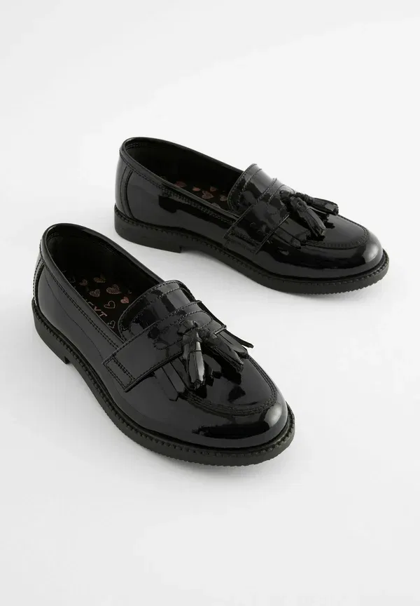 Туфли-слипоны Next, Tassel school slip ons, черный лакированный — фото 2