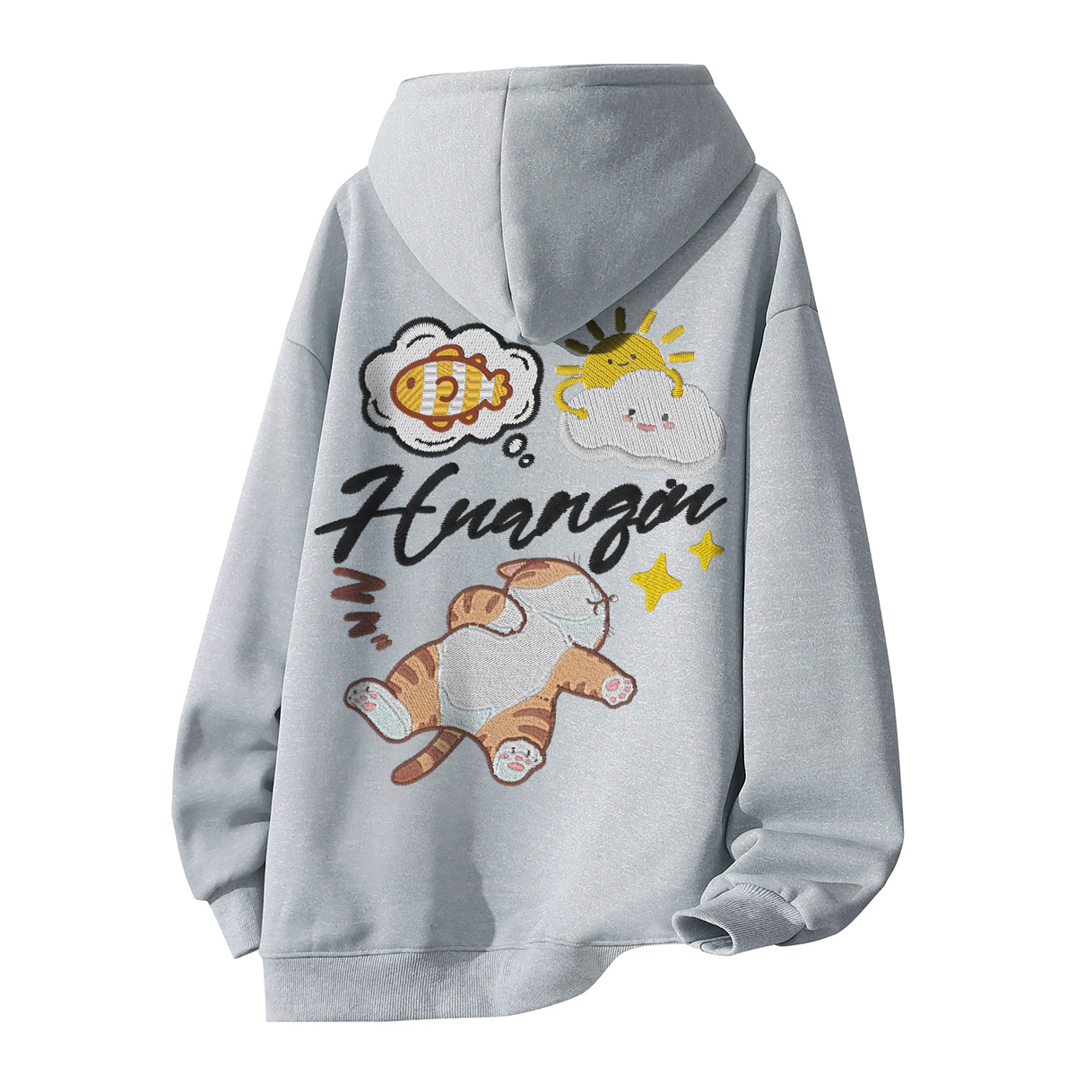 

Толстовка Unisex Hooded Moderate Heavyweight HUANQIU, светло-серый