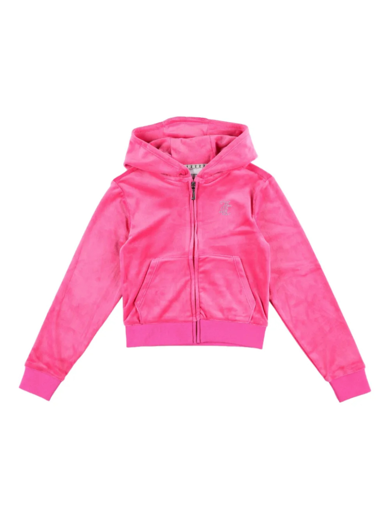 

Juicy Couture Kids велюровое худи на молнии, розовый