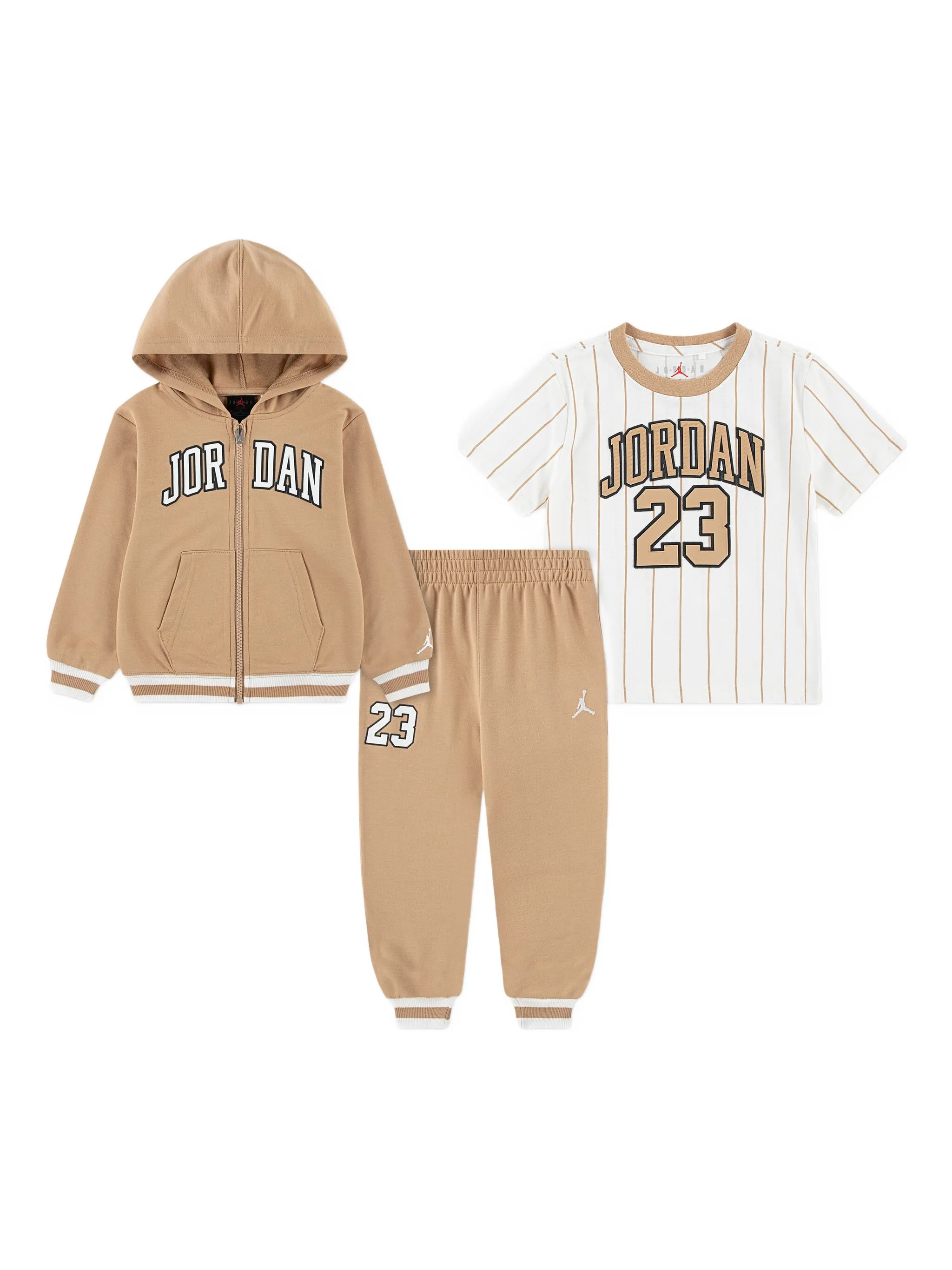 

Спортивный костюм в полоску Jordan Kids, бежевый