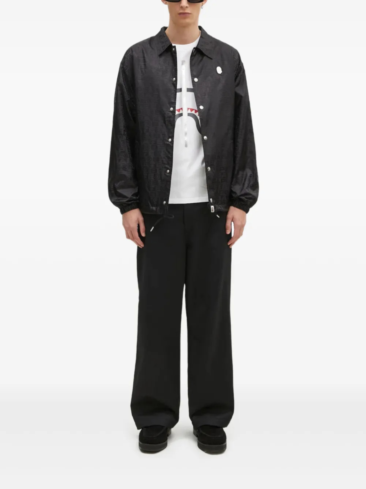 

Куртка-рубашка с логотипом BATHING APE A Bathing Ape, черный