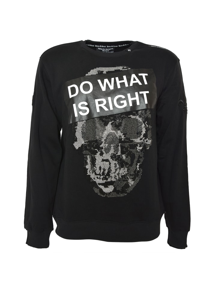 

Толстовка Делай, что правильно черная Roberto Geissini