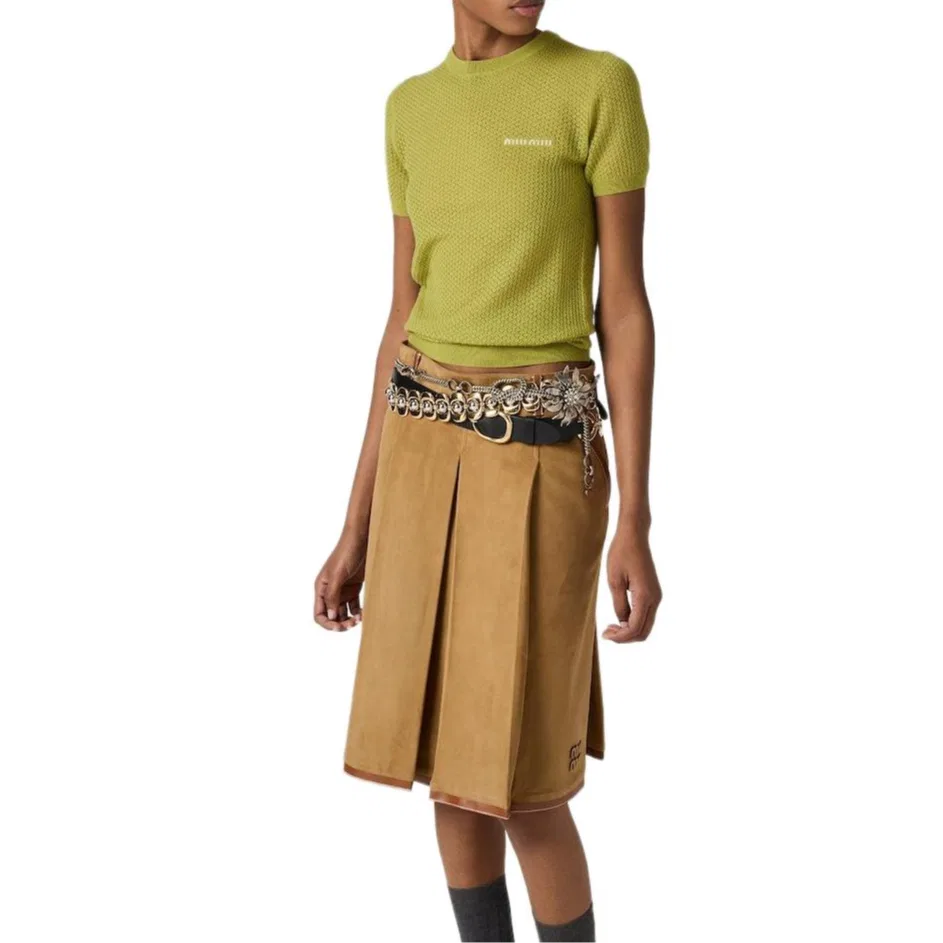 Кашемировый свитер MIU MIU Light Grass Green — фото 3