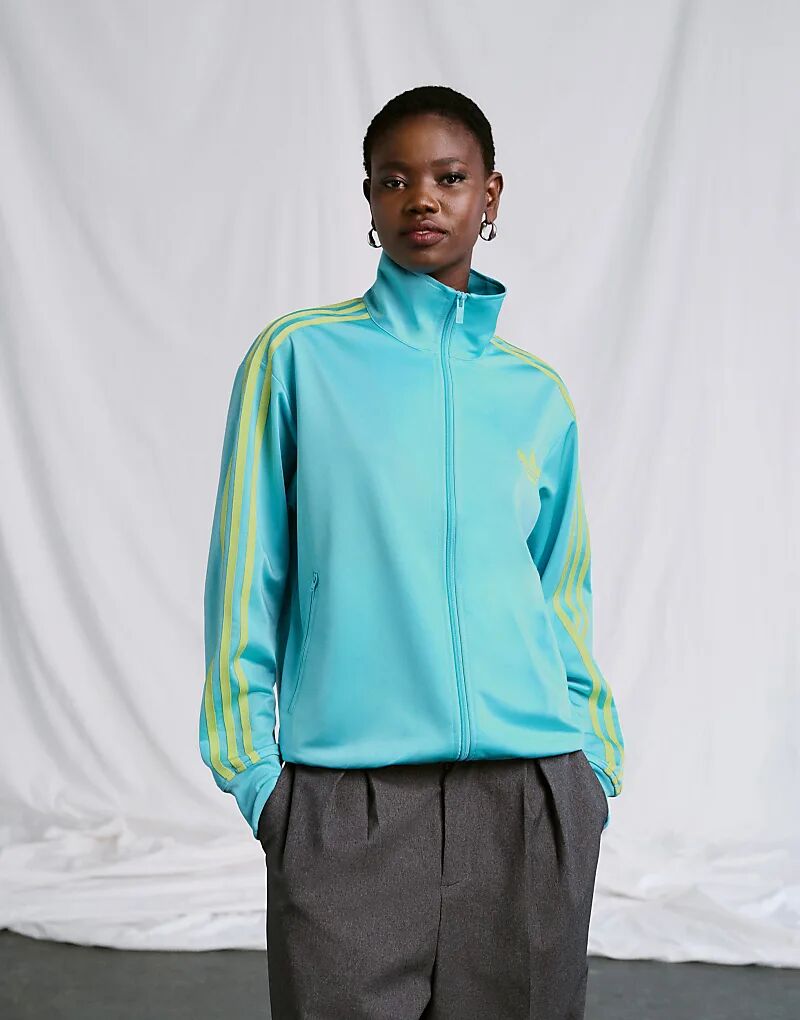 

Свободный спортивный топ adidas Originals x ASOS Firebird светло-голубого цвета