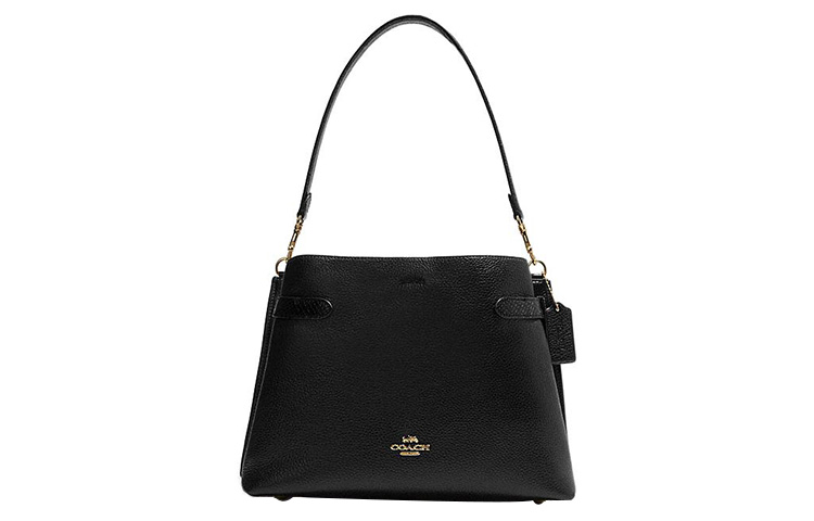 

Ханна Кожаная Корова Портативная Сумка Через Плечо, Женская Сумка Через Плечо Черная COACH