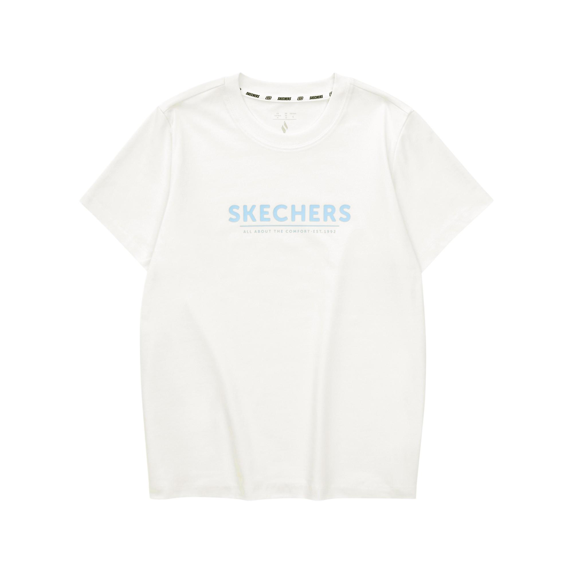 

Skechers Женская футболка серии Sports Alliance Series, цвет «зефир», белая, Белый, Skechers Женская футболка серии Sports Alliance Series, цвет «зефир», белая