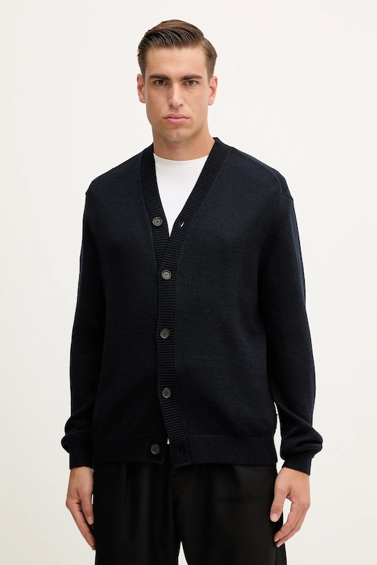 

Кардиган с добавлением шерсти Armani Exchange, темно-синий