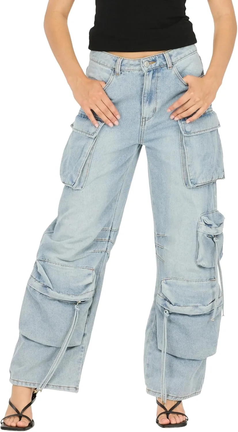 

Forever 21 женские карго джинсы - широкие с накладными карманами