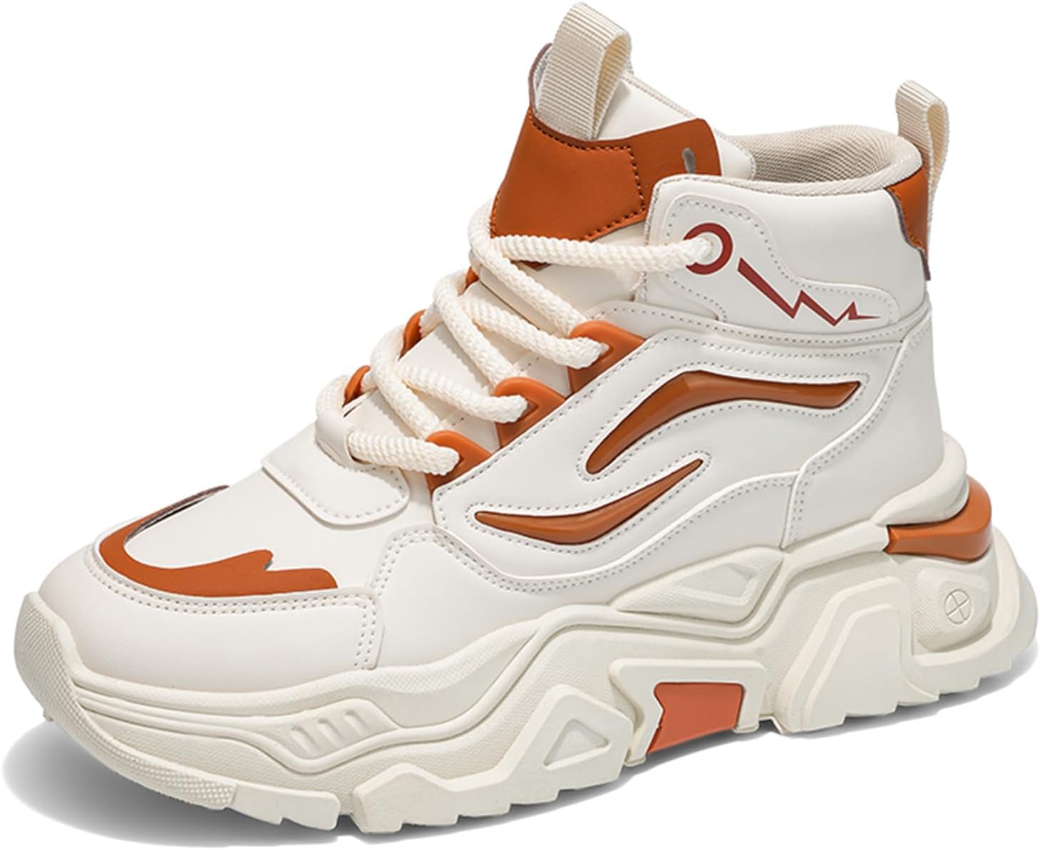 

Мужские повседневные спортивные кроссовки для тенниса, работы и прогулок, массивные высокие модные кеды Spwagym, оранжевый