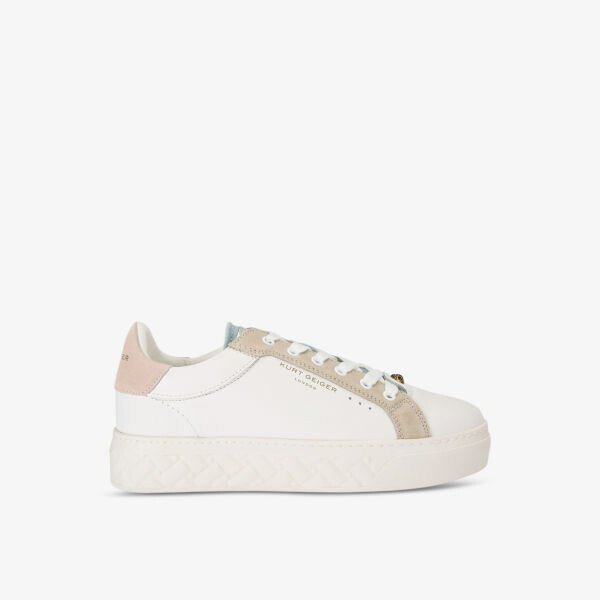 

Кожаные кроссовки Kensington с низким берцем и тиснением логотипа Kurt Geiger London, белый
