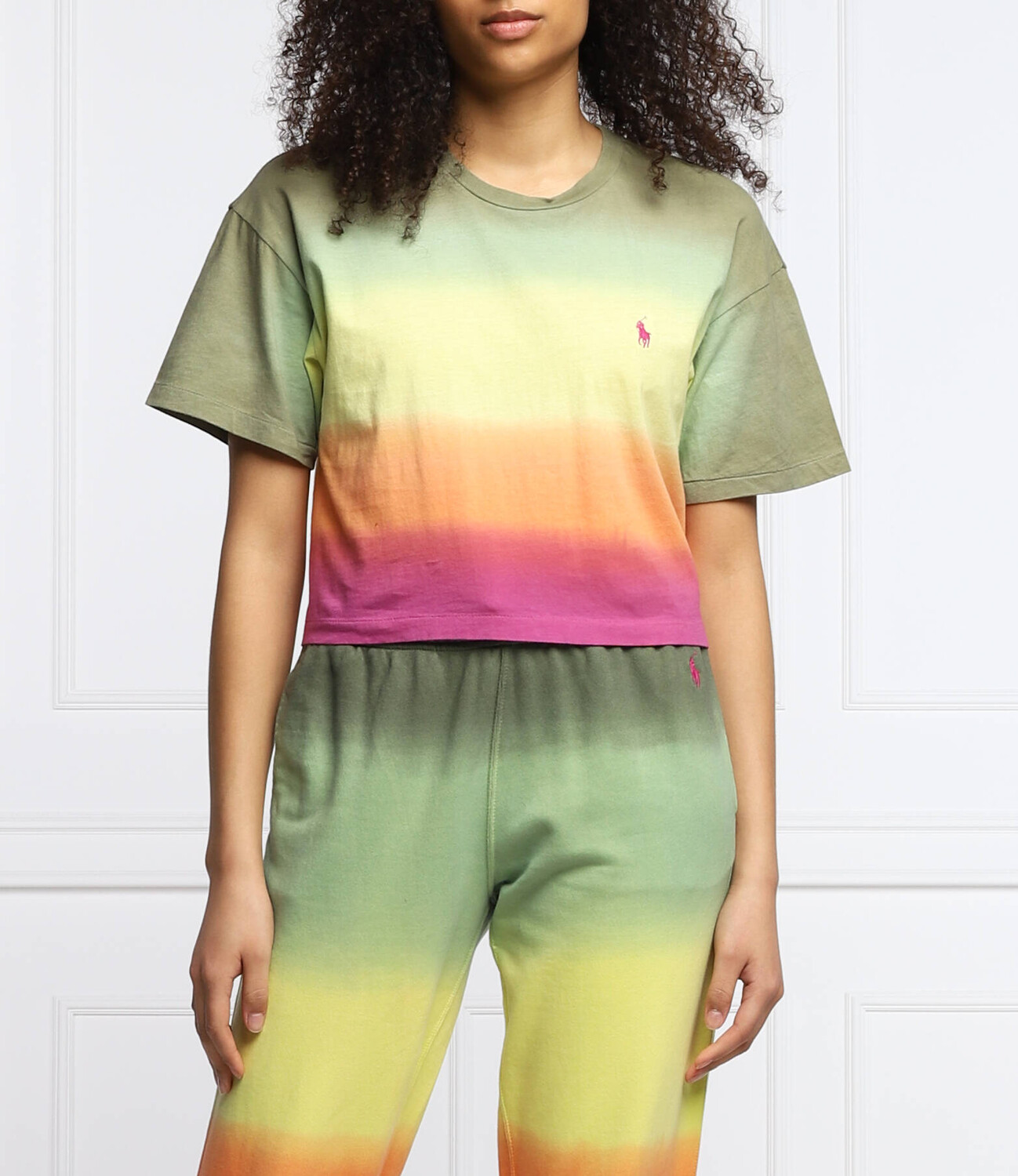 

Футболка POLO RALPH LAUREN cropped fit, разноцветный