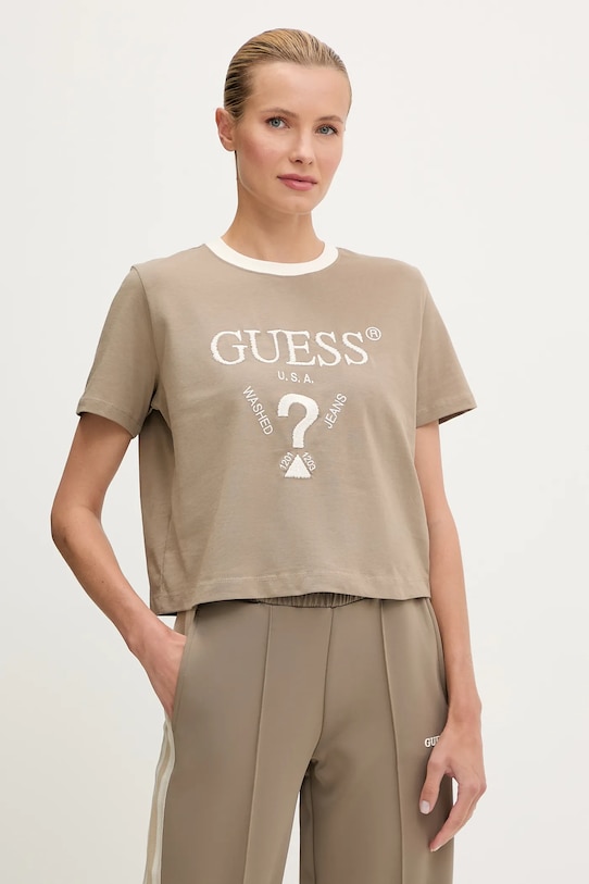 

Хлопковая футболка FILANTA Guess, бежевый