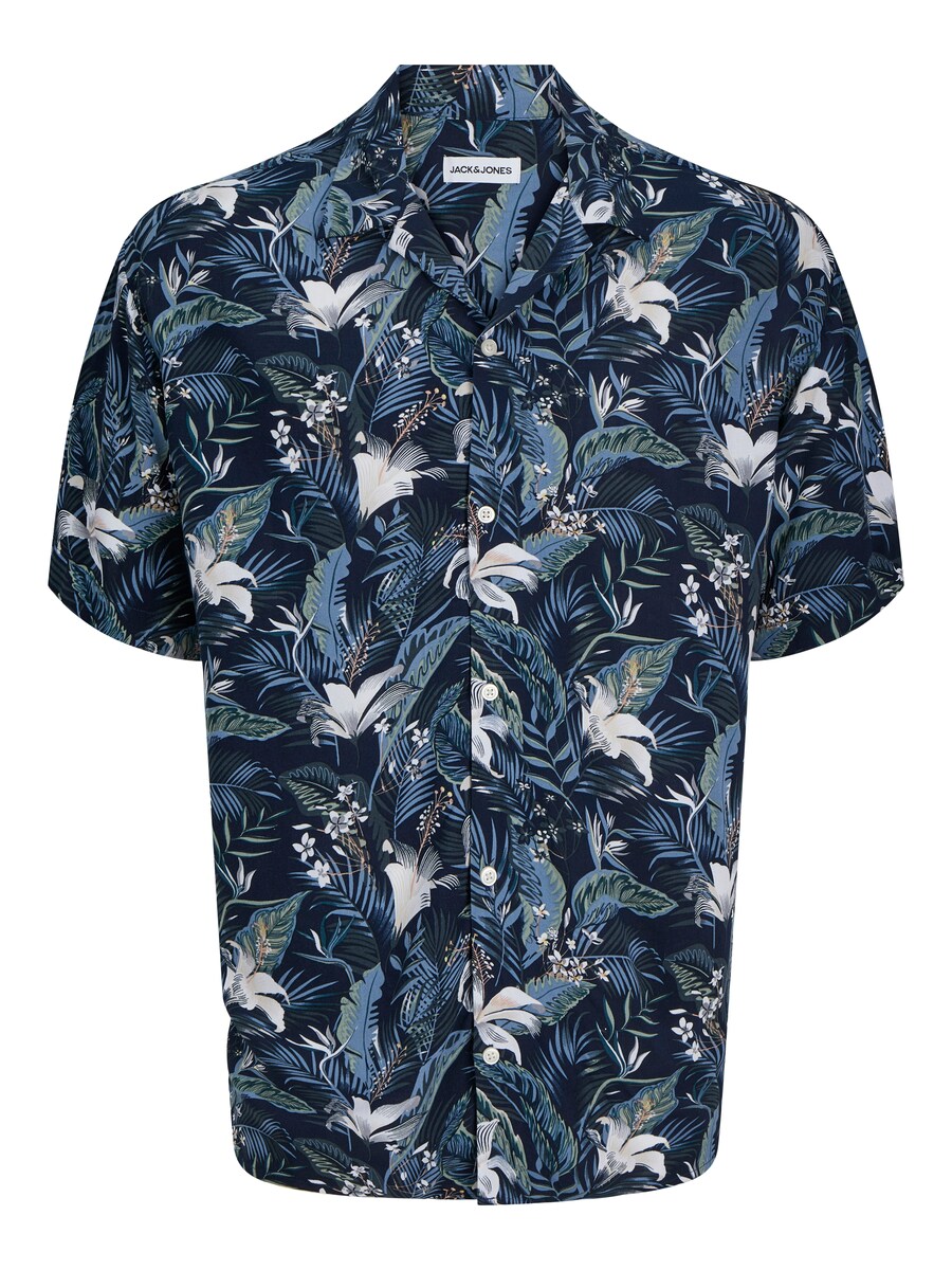 

Рубашка на пуговицах Comfort fit JACK & JONES JJEJeff Tropical, цвет Smoke blue/Night blue