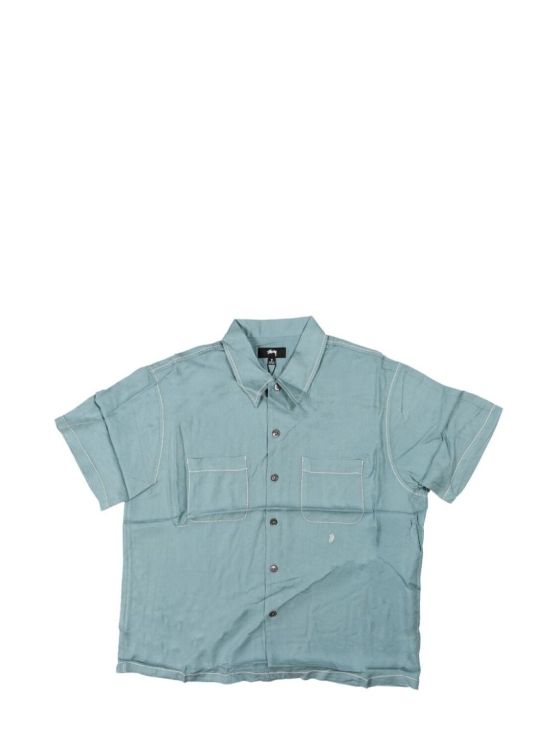 

Stüssy рубашка с контрастной строчкой, синий