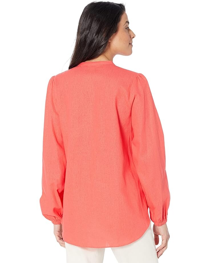 

Рубашка Michael Kors Linen Button-Down Shirt, цвет Sangria