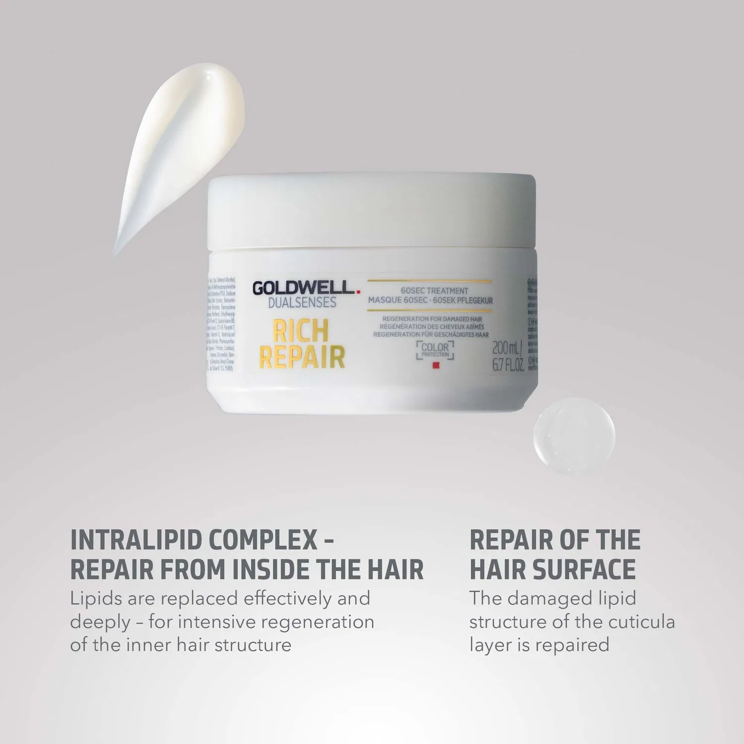 Dualsenses rich Repair траттаменто 60 секунд 200 мл Goldwell — фото 3