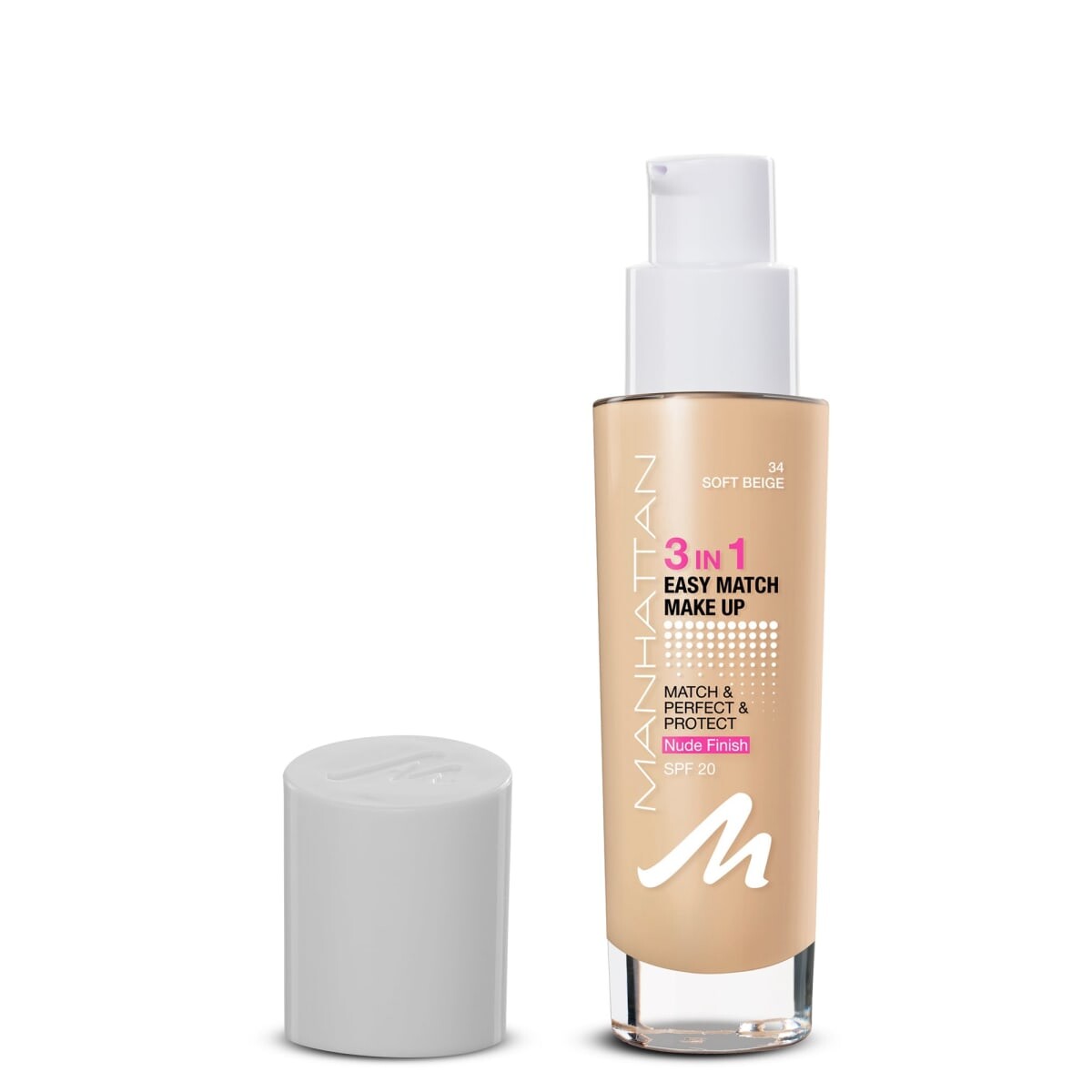 Тональный крем 3в1 Easy Match Soft Beige 34 LSF 20 300мл MANHATTAN Cosmetics — фото 3