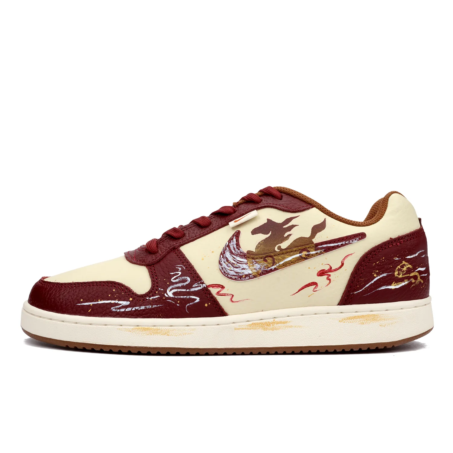 Nike Кроссовки EBERNON Golden Horse Brings Fortune низкие мужские бордовые — фото 3