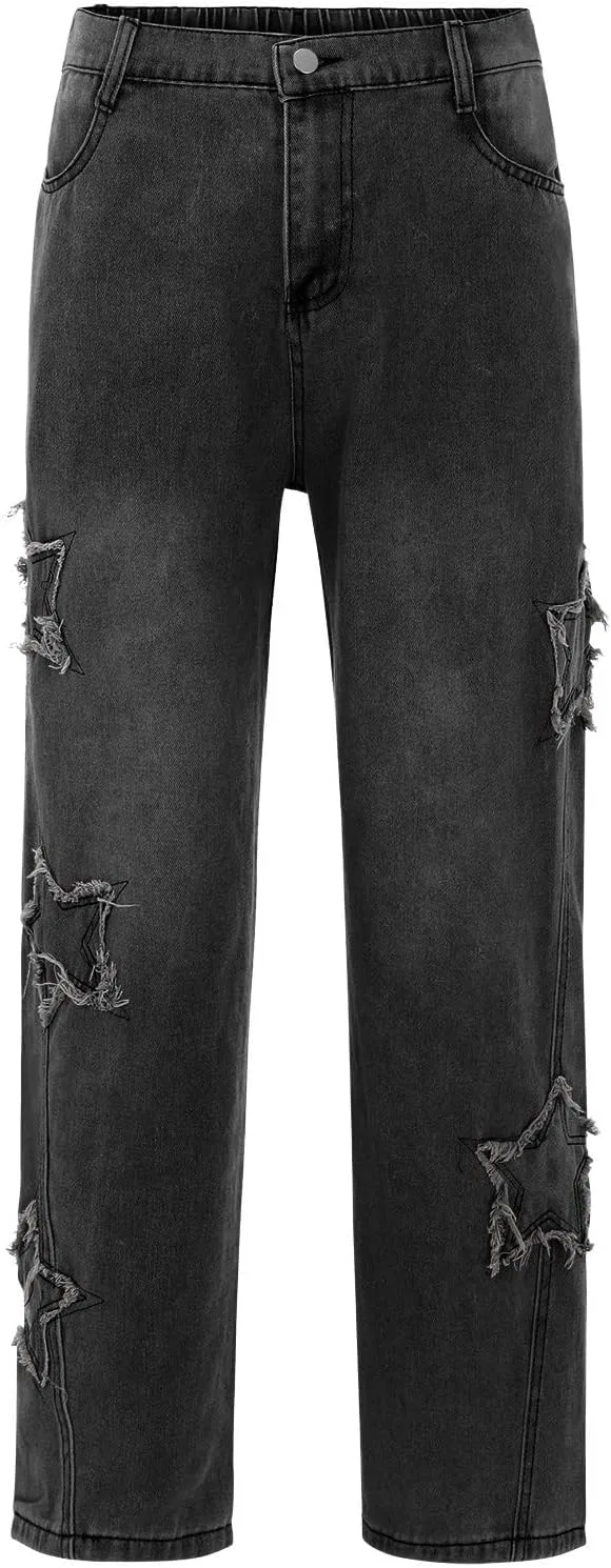Джинсы свободные Vintage Streetwear, G- Black — фото 2