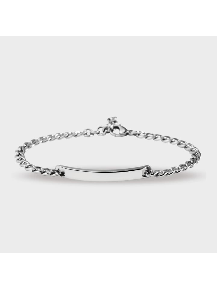 

Adeliás Женский браслет - браслет из нержавеющей стали в виде цепочки, 21 см, серебристый