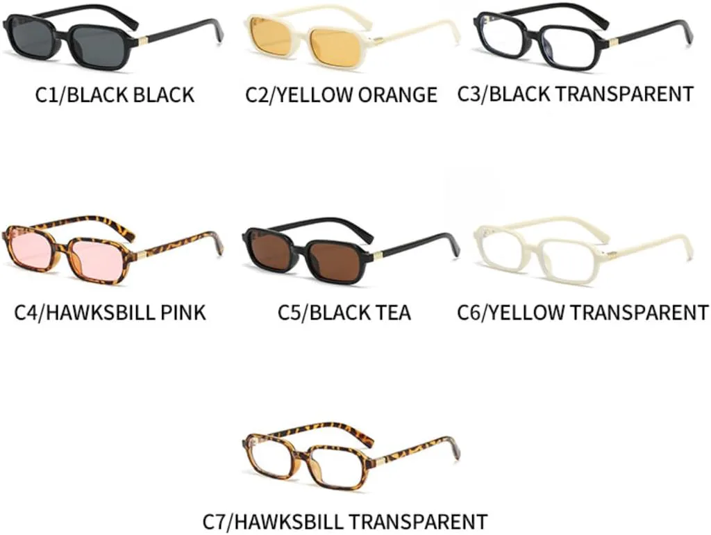 

Солнцезащитные очки для мужчин и женщин - защита UV400 - маленькая оправа, линзы конфетных цветов, для занятий спортом на открытом воздухе и вождения DSVIGF, Tyj212-6