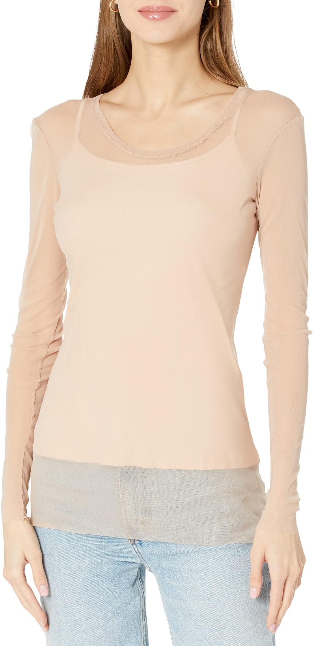 

Лонгслив Only Hearts Tulle Long Sleeve Crew Neck, цвет Chai