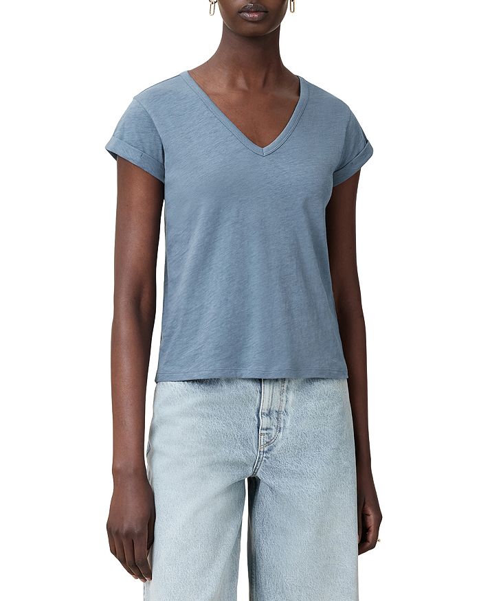 

Футболка Anna с V-образным вырезом ALLSAINTS, синий