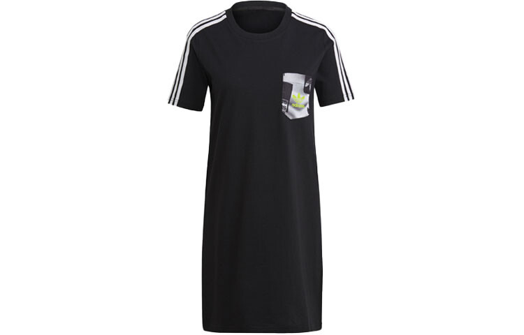 

Adidas Originals Женские шорты-платье с рукавами, цвет Black