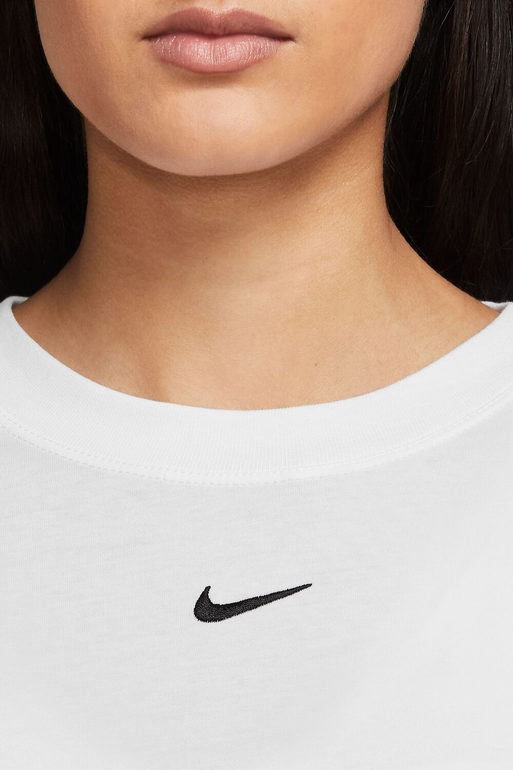 Футболка оверсайз с небольшим логотипом Swoosh Nike, белый — фото 3