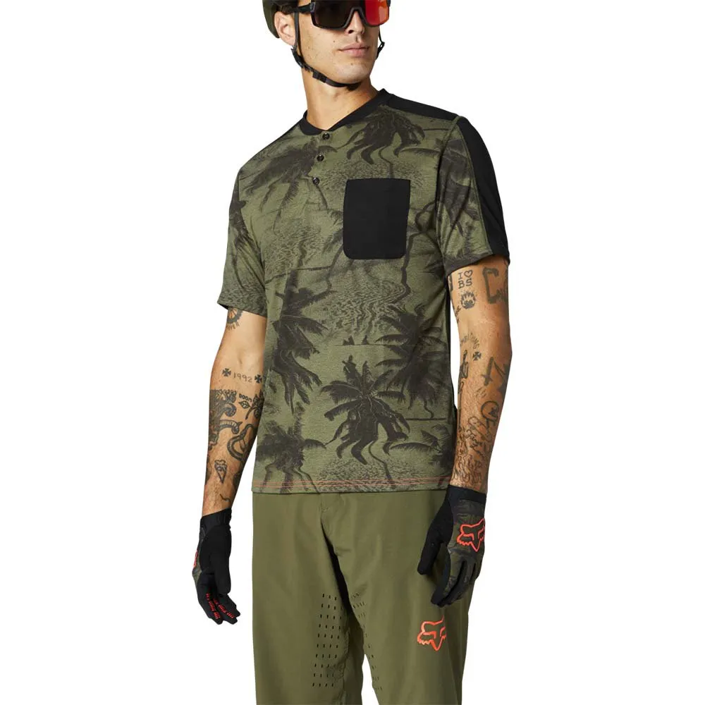 

Футболка с коротким рукавом Fox Racing Ranger DrireleaseВ Henley, зеленый