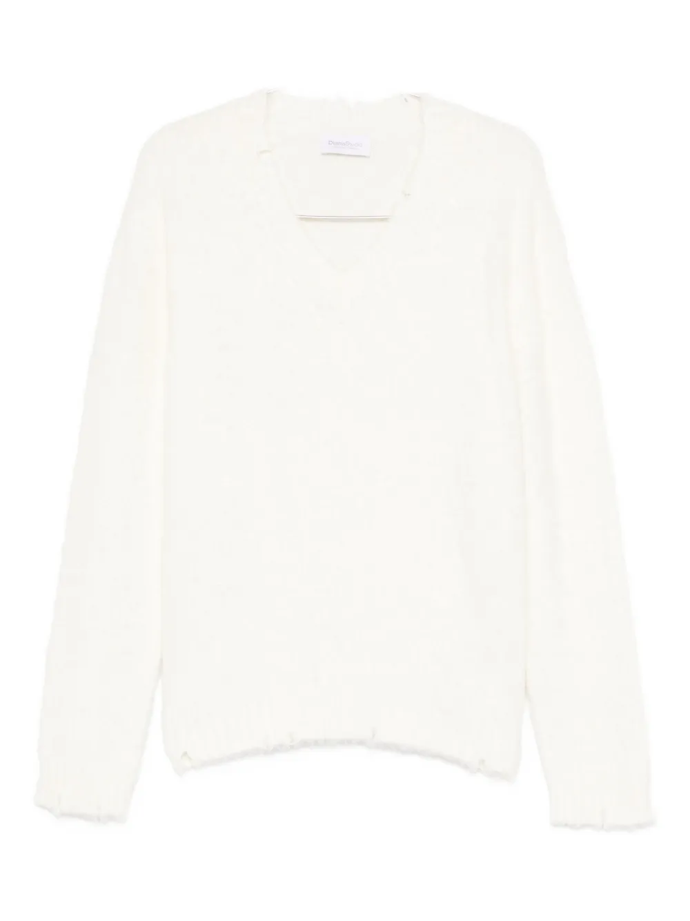 

Свитер с V-образным вырезом Diana Studio, белый
