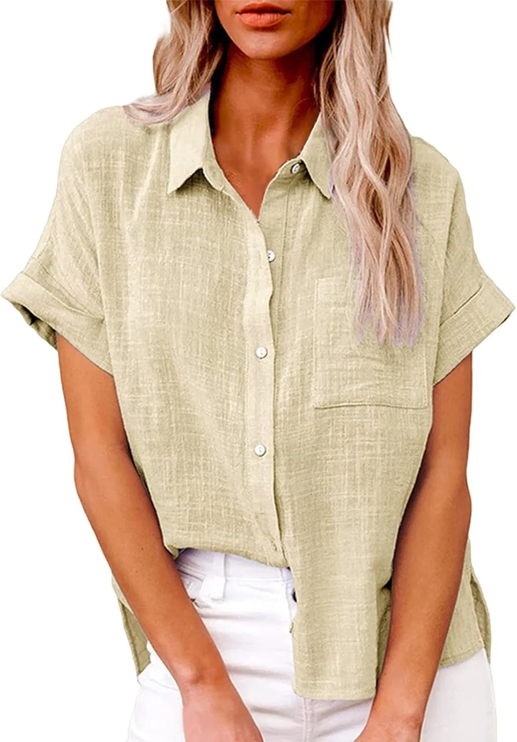 Блуза женская повседневная, Khaki