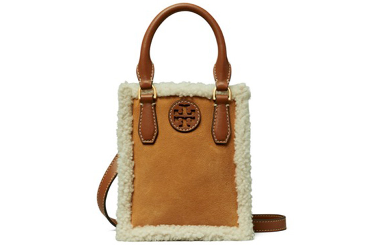

Сумка-шоппер Blake из замши мини через плечо на плечо женская лесной орех TORY BURCH