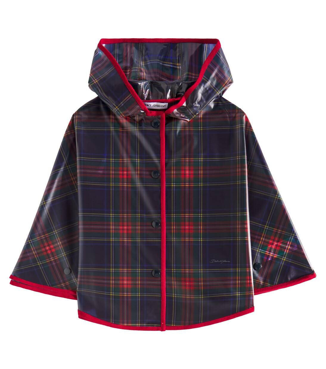 

Клетчатый плащ Dolce&Gabbana Kids, цвет tartan fdo blu navy