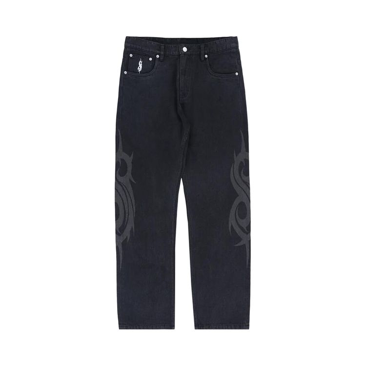 

Брюки Pleasures x Slipknot 5 Pocket Pants 'Black', черный