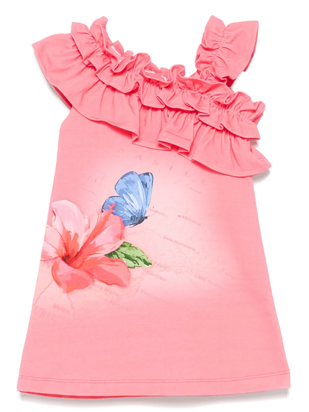 

Платье с оборками Lapin House, розовый