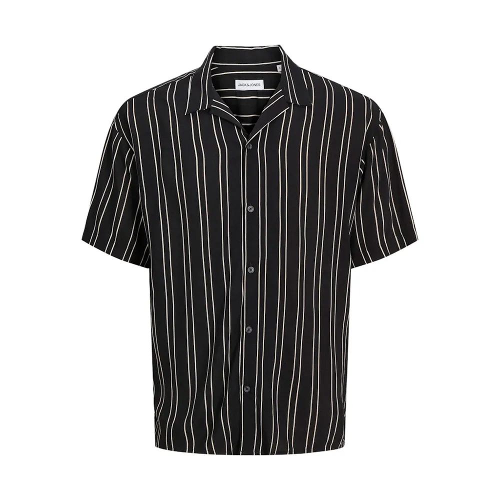 

Рубашка с коротким рукавом Jack & Jones Jeff Stripe Resort, черный
