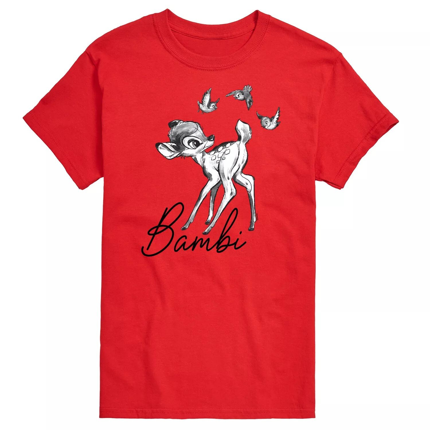 

Футболка Disney's Bambi Big & Tall с акварельным рисунком Licensed Character, красный