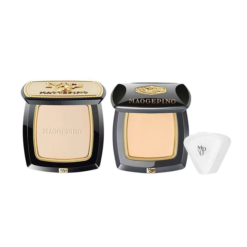 

Тональная пудра Caviar Air Cushion для сияния кожи и маскировки 10g+7g MAOGEPING, Three-Piece Set: #822蚕丝粉膏+#801小金扇粉饼4g+Portable Primer Sponge