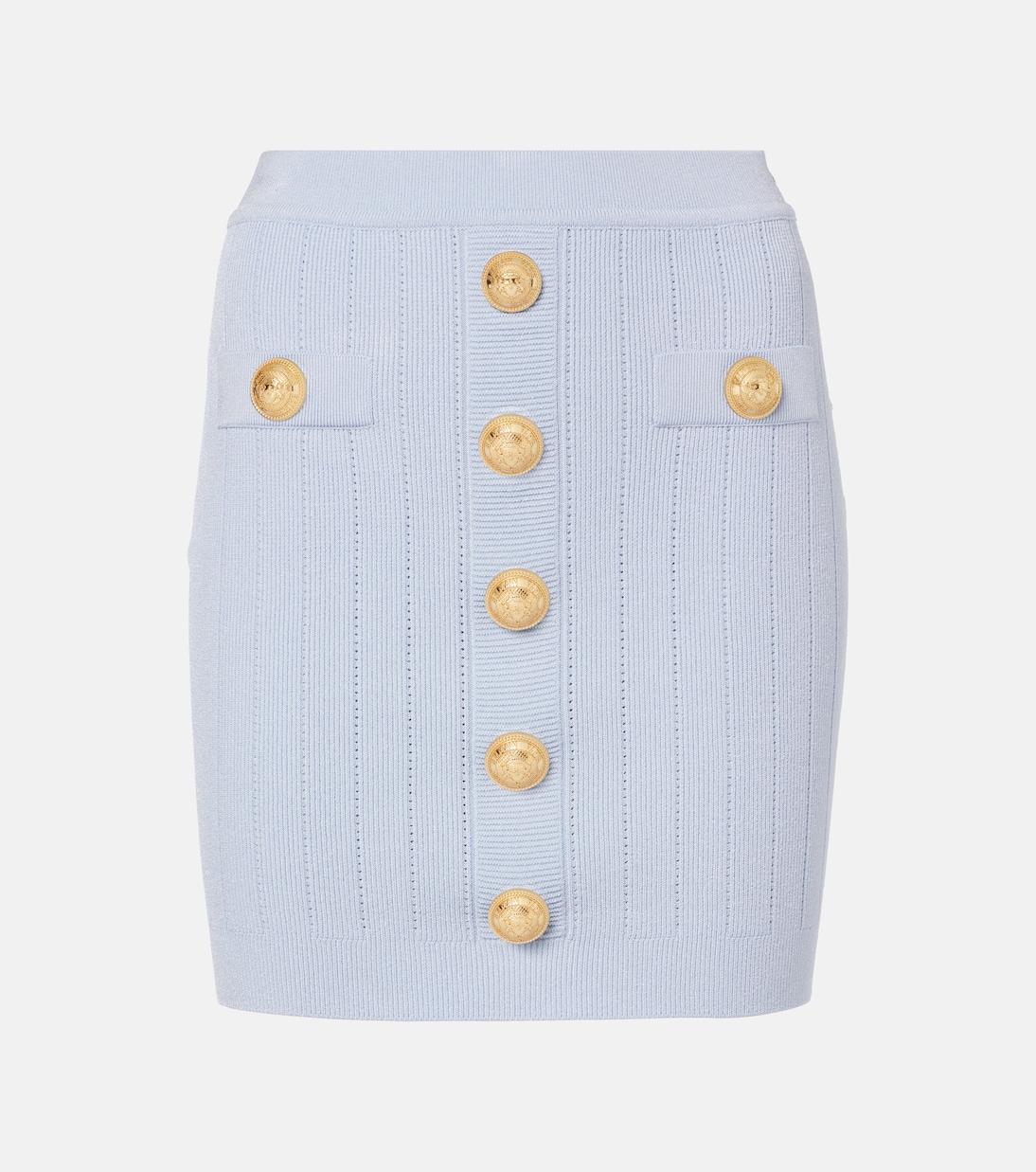 

Вязаная мини-юбка Balmain, Blue Pale