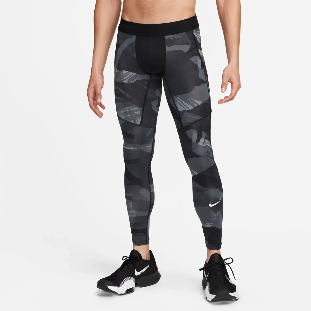 

Тренировочные тайтсы Nike "PRO DRI-FIT MEN'S CAMO TIGHTS", цвет Black/Black/Coconut Milk