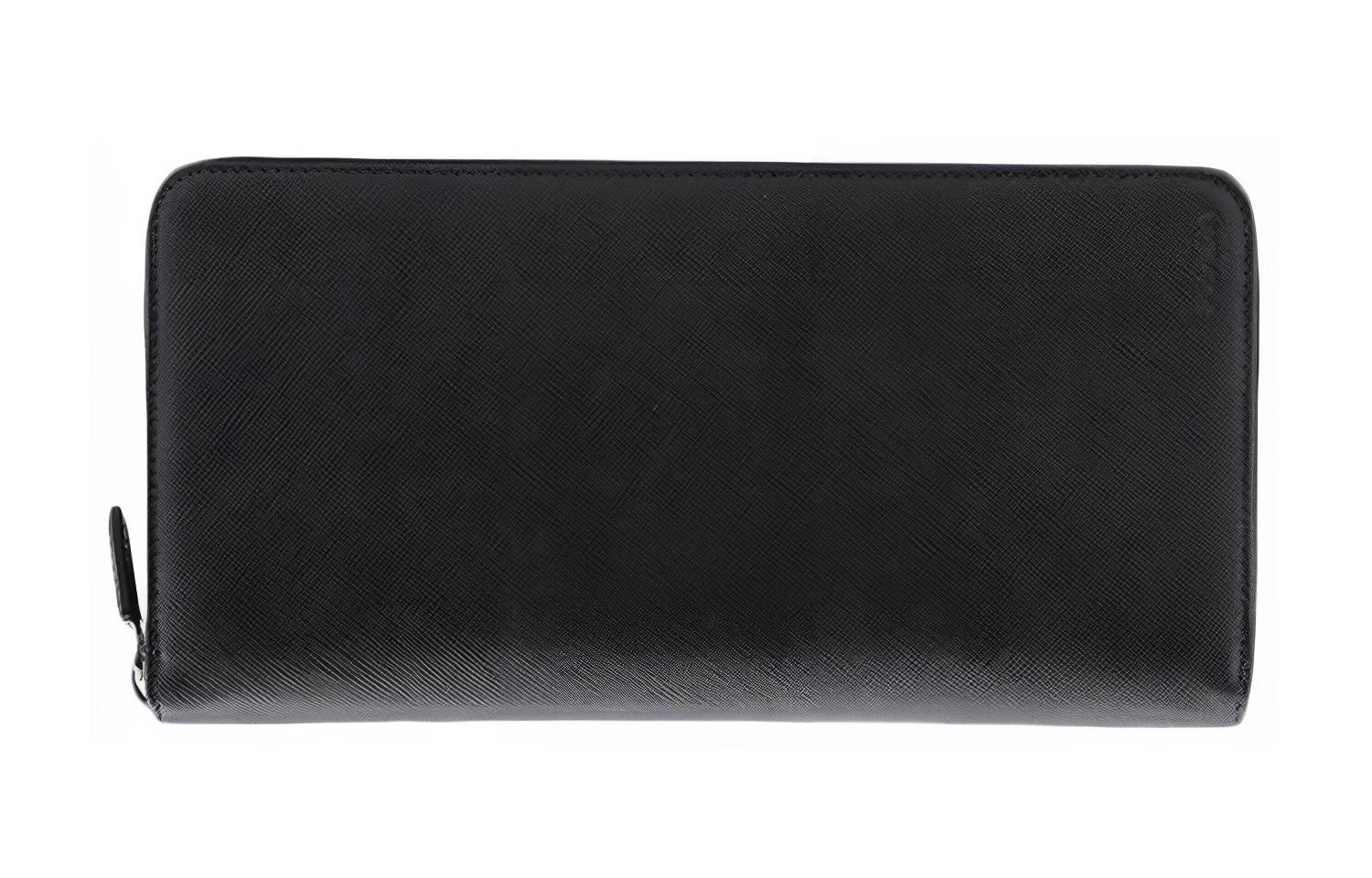 

Кошелёк из коровьей кожи мужской чёрный PRADA