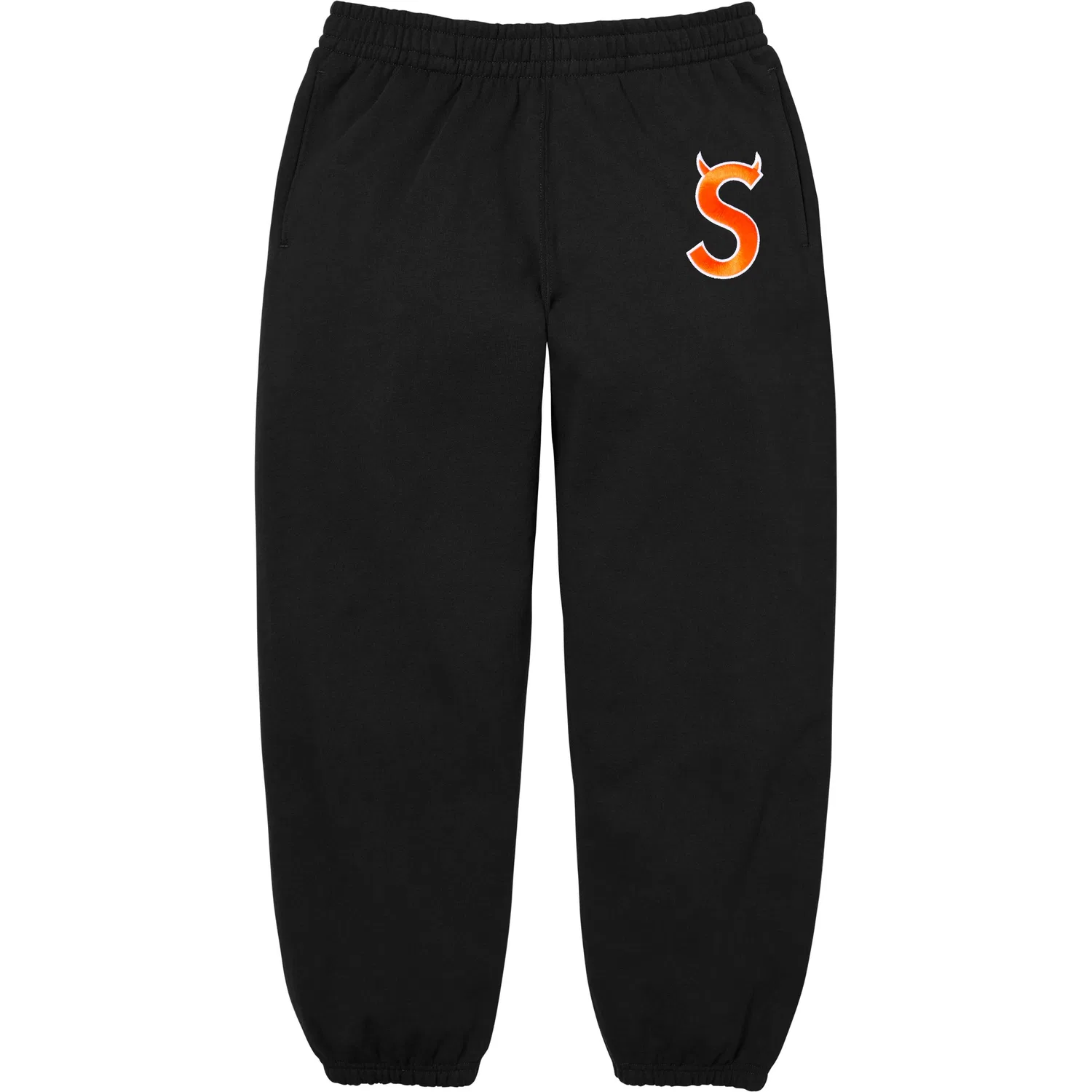 Спортивные штаны SS26 WEEK5 Devil S Logo Knitted Sweatpants Unisex Supreme, Black