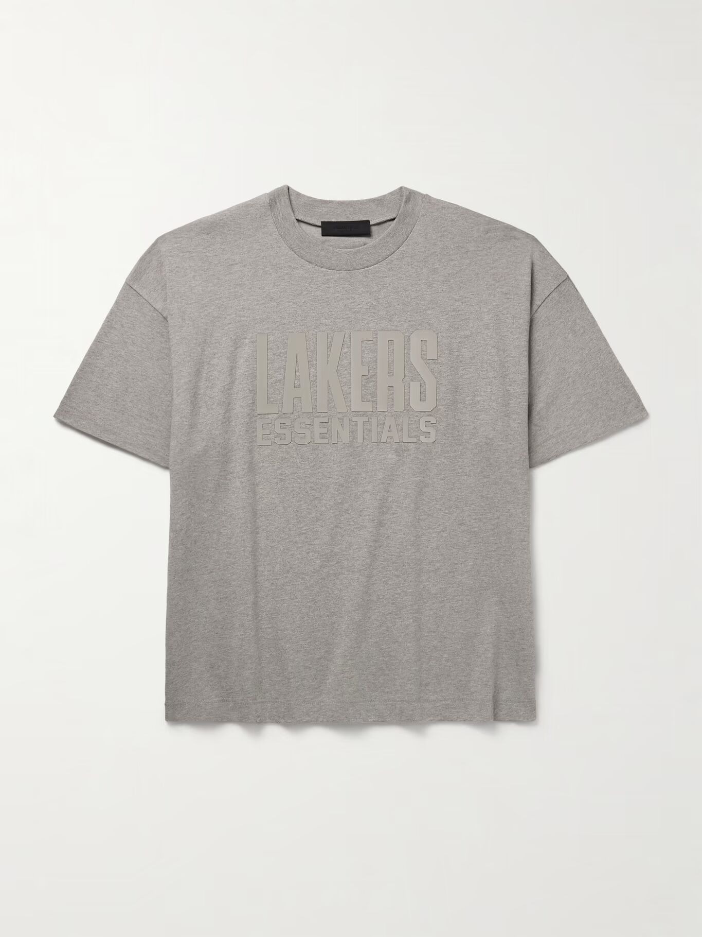 

Футболка из хлопкового джерси с аппликацией NBA Lakers FEAR OF GOD ESSENTIALS, серый