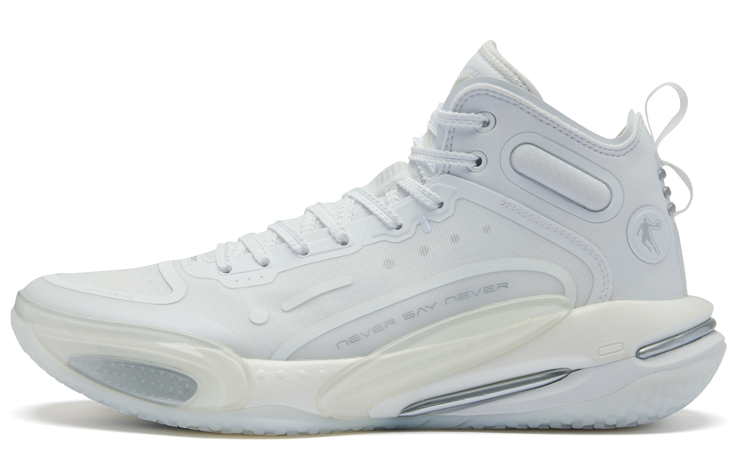 

QIAODAN Токсичные зубья REV баскетбольные кроссовки мужские низкие серебристо-белые, цвет Silver White